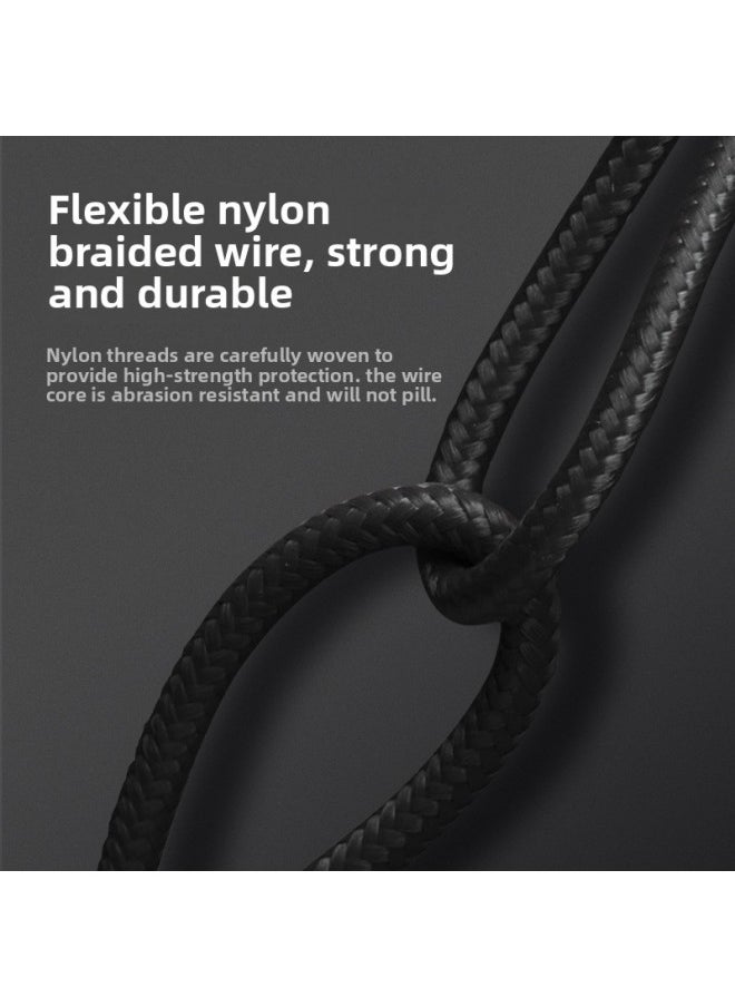 Generic - Suitable For Type-c Female To Lenovo Square Mouth Short Line Notebook Pd Power Extension Cable Charging 100W Woven-Color:6.0*3.7 - Image 1