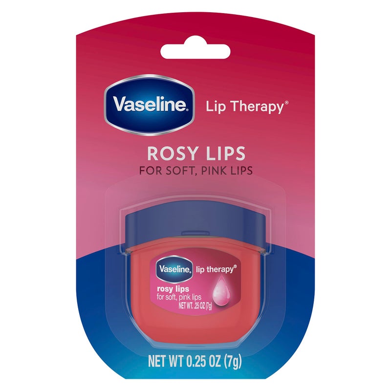 Vaseline Lip Therapy Rosy Lips 6-Pack â€“ Moisturizing Lip Balm for Very Dry Lips in Mini Jars, 0.25 Oz Ea - Image 2