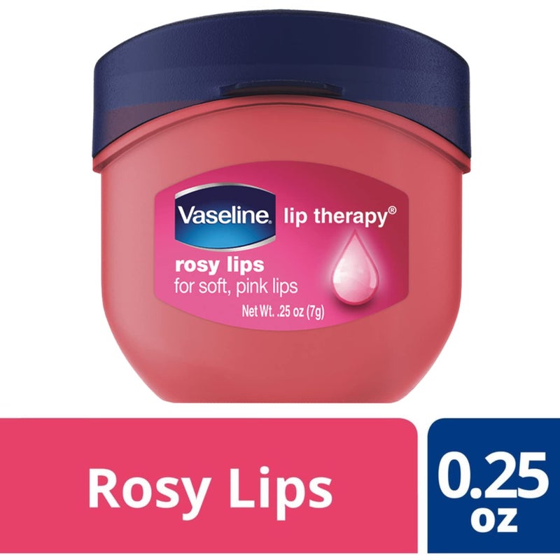 Vaseline Lip Therapy Rosy Lips 6-Pack â€“ Moisturizing Lip Balm for Very Dry Lips in Mini Jars, 0.25 Oz Ea - Image 5