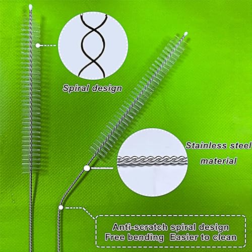 AFUUFA Stanley Straw Cleaner Brush,Extra Long 12 inch Stainless Steel Nylon Bristles Stanley Brush Cleaner for Cleaning 20-40 OZ Stanley Cup, Insulated Bottles, Water Bottles, Tumbler cups, Tube (6 Pcs) - Image 4