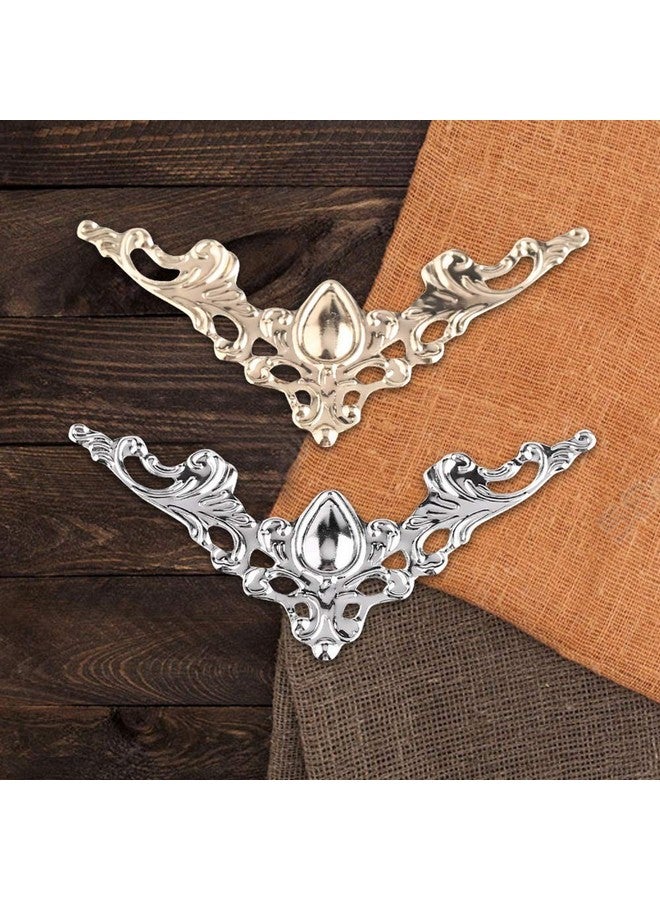Hilitand 20pcs Antique Metal Corner Protectors - Decorative Corner For Book Furniture Dressers Jewelry Boxes (Silver White) - Image 4