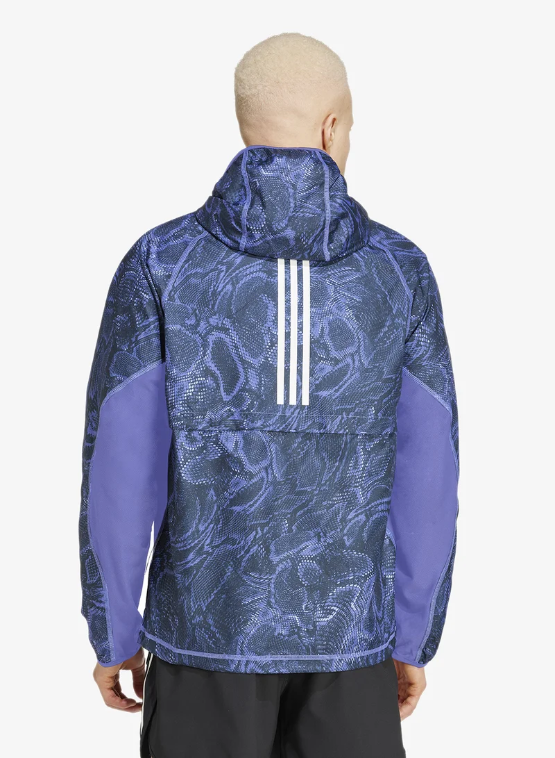 adidas هودي أون ذا رن إكسايت بطبعة كاملة