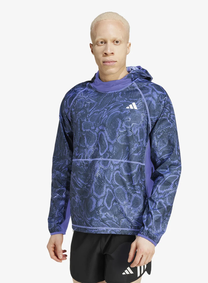 adidas هودي أون ذا رن إكسايت بطبعة كاملة