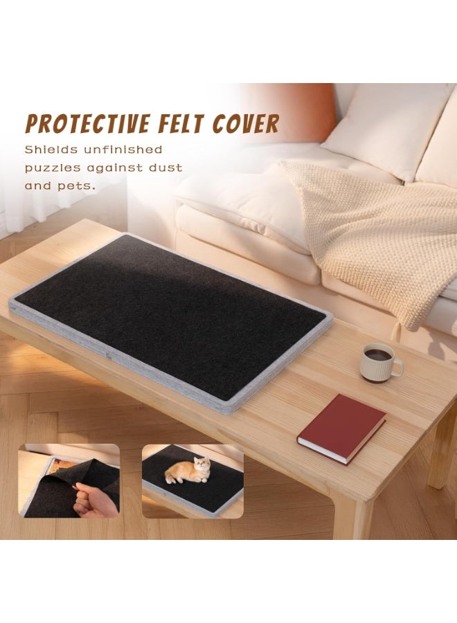 WALALLA Puzzle Board with 6 Colored Sorting Trays & Cover, Lightweight Felt Puzzle Mat with 3 Angle Adjustable Stand, Portable Jigsaw Puzzle Table with Non-Slip Surface for Adults - Image 2