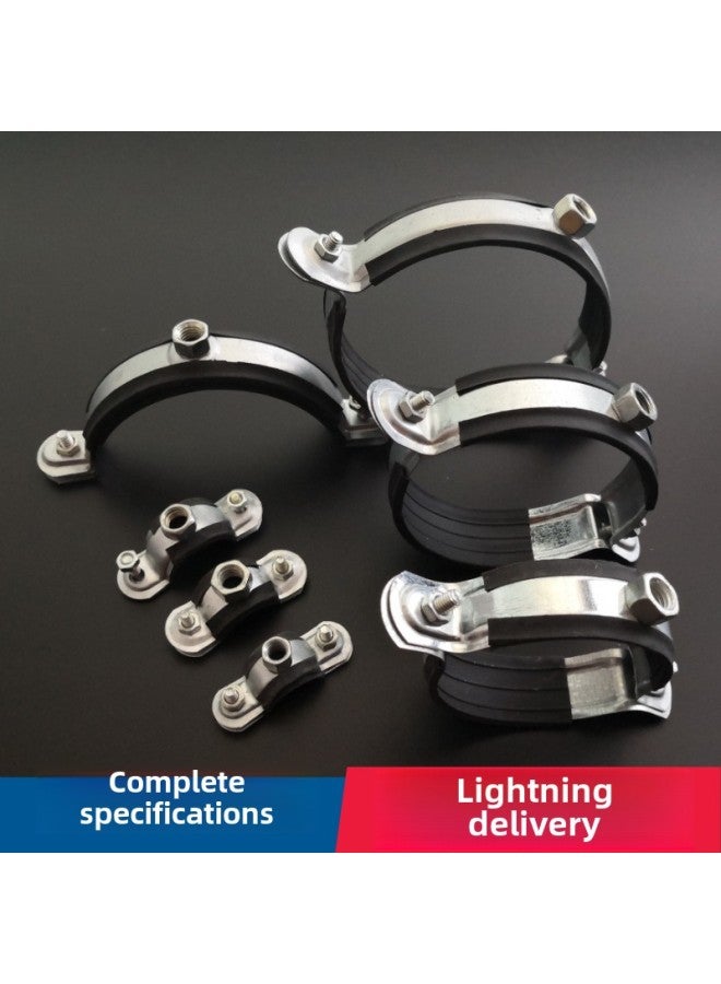 Supply PPR Metal Drainage Iron Bag Black Leather Light Truck Ordinary Galvanized Pipe Clamp Water Pipe Bracket Pipe Buckle Hoop-Specifications And Models:Φ315 M10  - Image 4