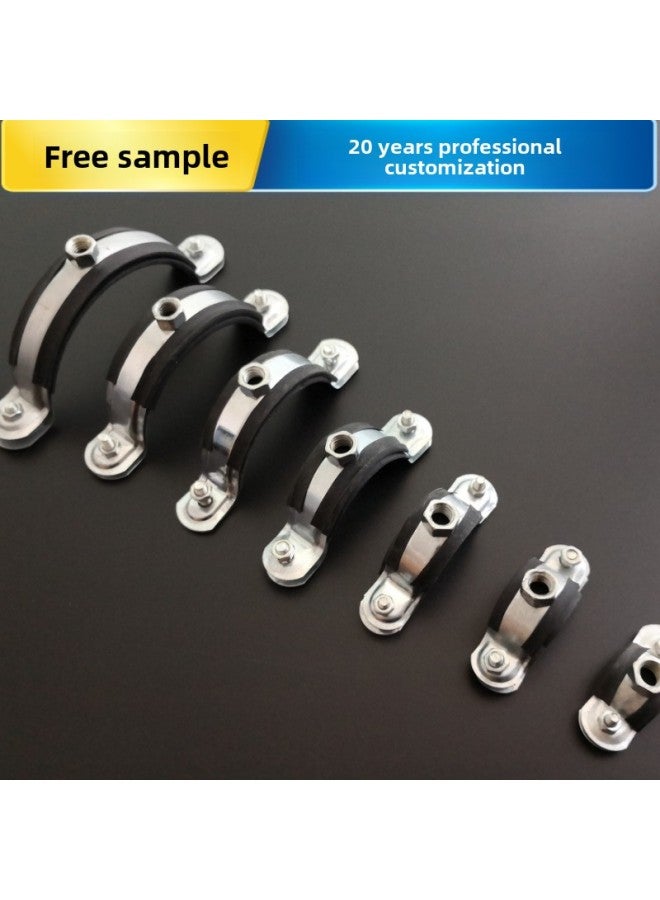 Supply PPR Metal Drainage Iron Bag Black Leather Light Truck Ordinary Galvanized Pipe Clamp Water Pipe Bracket Pipe Buckle Hoop-Specifications And Models:Φ315 M10  - Image 3