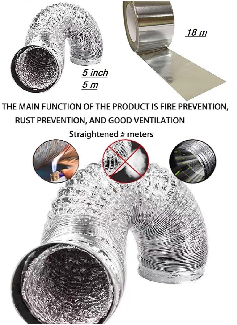 Exhaust chimney 5 meters and 5 inches to let air and fumes out with an adhesive roller  - Image 2