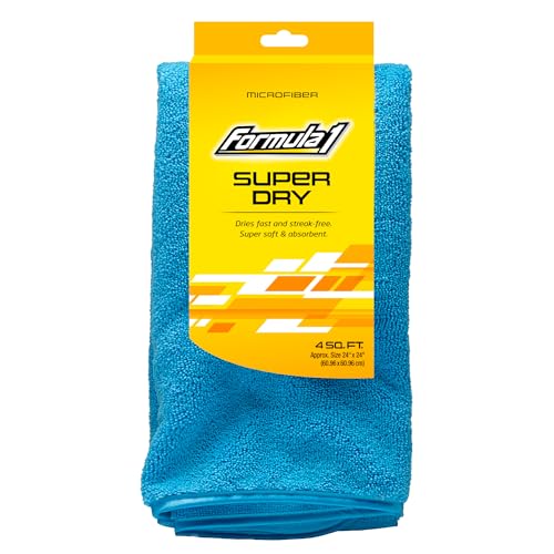 Formula 1 Super Dry Microfiber Drying Towel - Double Thick & Quick Dry - Extra Large - 24" x 24" - Image 1