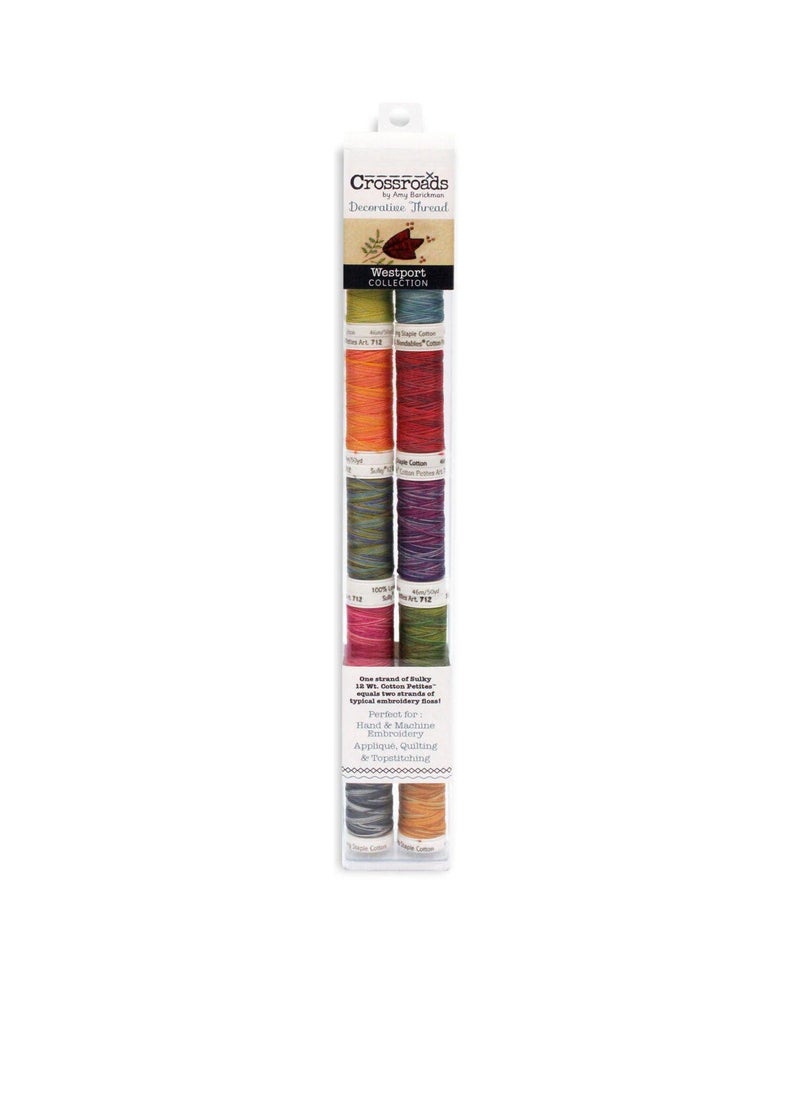Crossroads - Crossroads Sulky Cotton Petites 12 Weight 10/Pkg Westport Collection - Image 1