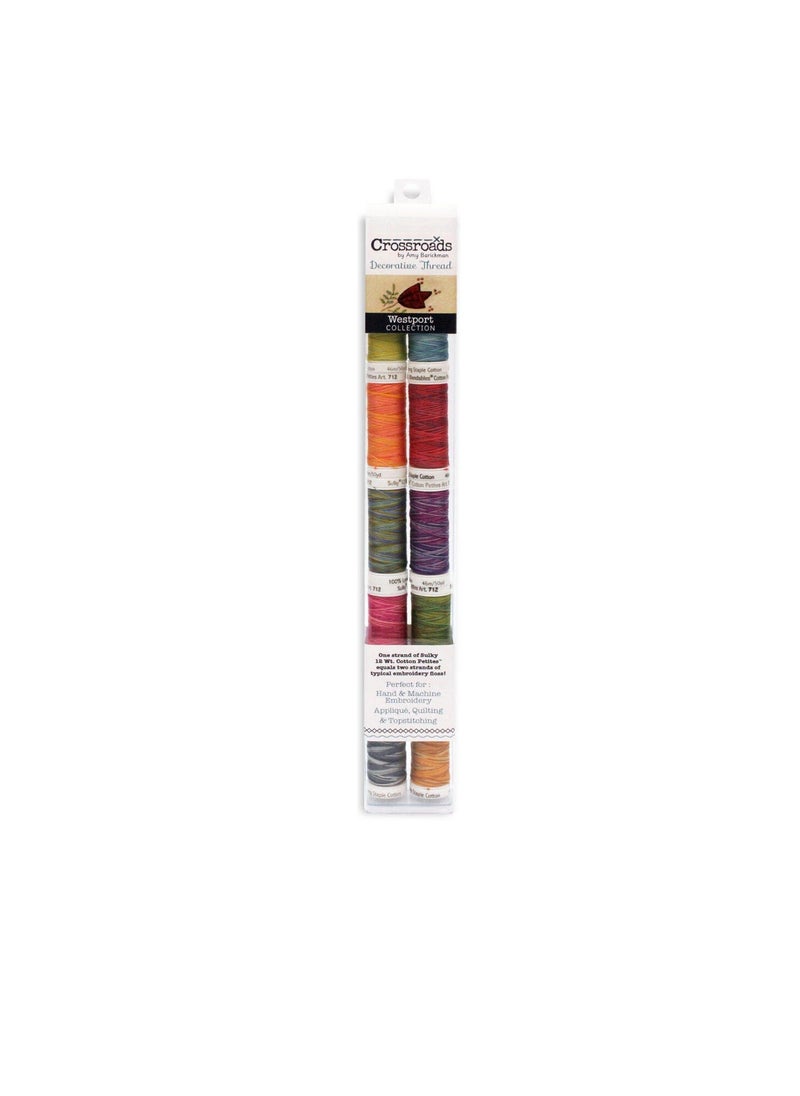 Crossroads - Crossroads Sulky Cotton Petites 12 Weight 10/Pkg Westport Collection - Image 1