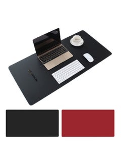 Cool Baby COOLBABY Multifunctional Office Desk Pad, Ultra Thin Waterproof PU Leather Mouse Pad, Dual Use Desk Writing Mat for Office/Home(90*45 CM，Red+Black)  - Image 1