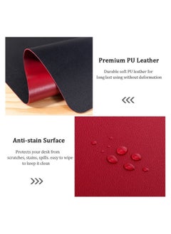 Cool Baby COOLBABY Multifunctional Office Desk Pad, Ultra Thin Waterproof PU Leather Mouse Pad, Dual Use Desk Writing Mat for Office/Home(90*45 CM，Red+Black)  - Image 5