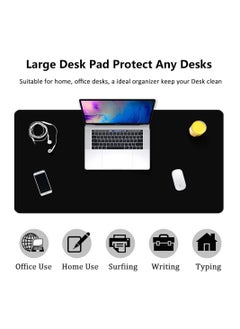 Cool Baby COOLBABY Multifunctional Office Desk Pad, Ultra Thin Waterproof PU Leather Mouse Pad, Dual Use Desk Writing Mat for Office/Home(90*45 CM，Red+Black)  - Image 2