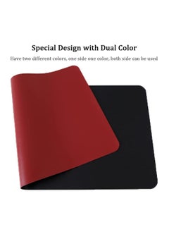 Cool Baby COOLBABY Multifunctional Office Desk Pad, Ultra Thin Waterproof PU Leather Mouse Pad, Dual Use Desk Writing Mat for Office/Home(90*45 CM，Red+Black)  - Image 3