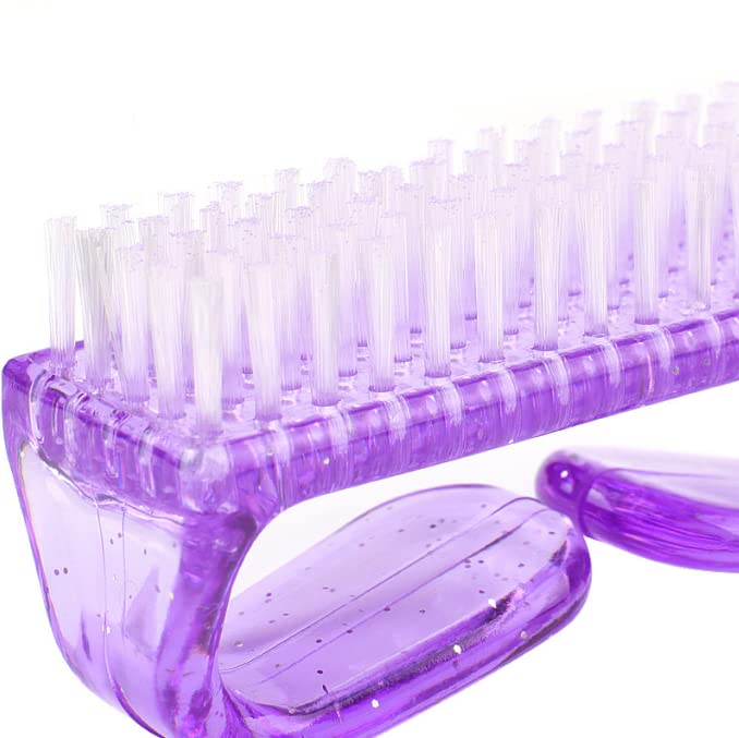 3Pcs Different Kinds of Fingernail brush with Plastic Handle Nail brush for cleaning Fingernails - Easy to use Nail Scrub brush - Nail Cleaner Nail brushes for Hands Feet(transparency) - Image 4