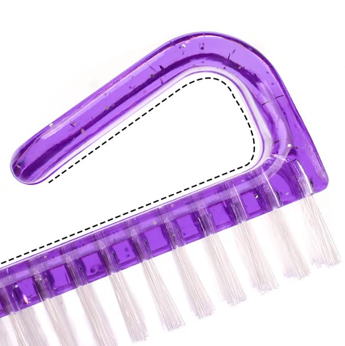 3Pcs Different Kinds of Fingernail brush with Plastic Handle Nail brush for cleaning Fingernails - Easy to use Nail Scrub brush - Nail Cleaner Nail brushes for Hands Feet(transparency) - Image 2
