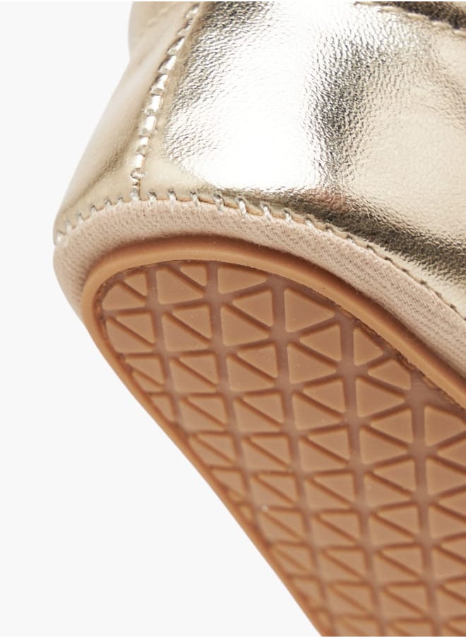 Barefeet - Girls Embellished Booties with Hook and Loop Closure - Image 1