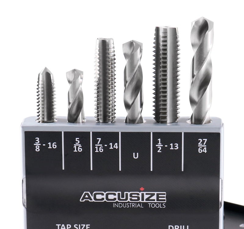 Accusize Industrial Tools U.N.C. 18 Pc H.S.S. Tap and Drill Set, 0001-0040 - Image 4