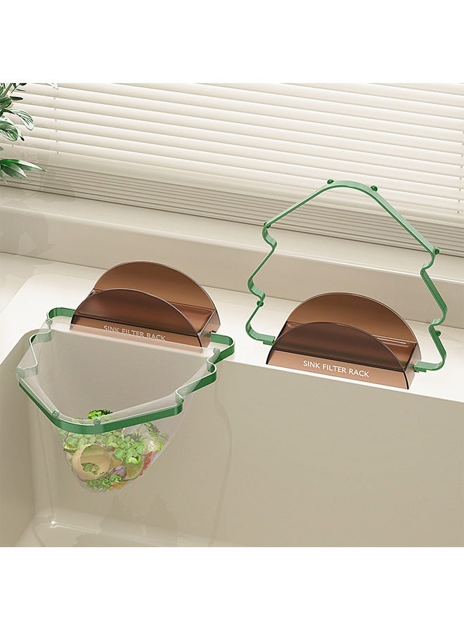 هومستر مطبخ قابل للطي حوض تصفية سلة, حامل زاوية الشجرة, جمع النفايات الغذائية, صنبور اسفنجة رف, شبكة الصرف الكبيرة للخضروات الخردة والنفايات الغذائية - Image 5