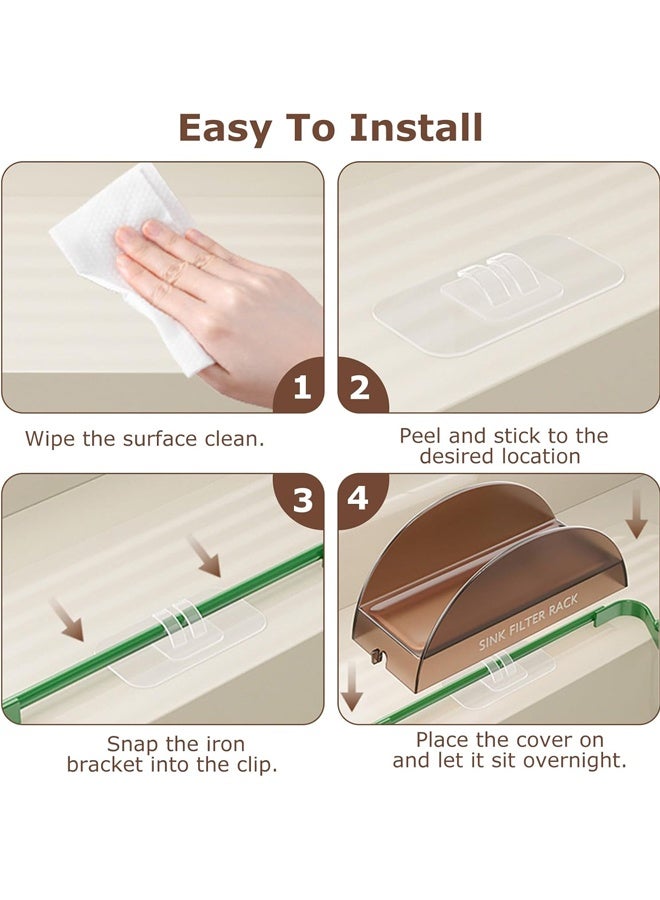 هومستر مطبخ قابل للطي حوض تصفية سلة, حامل زاوية الشجرة, جمع النفايات الغذائية, صنبور اسفنجة رف, شبكة الصرف الكبيرة للخضروات الخردة والنفايات الغذائية - Image 2