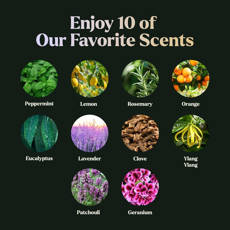 Lagunamoon 10-Pack Organic Essential Oils Set, 10mL, Top 10 Scents for Aromatherapy, Massage, Candle Making, Soap Scents, Office, Skin & Hair Care - Image 5