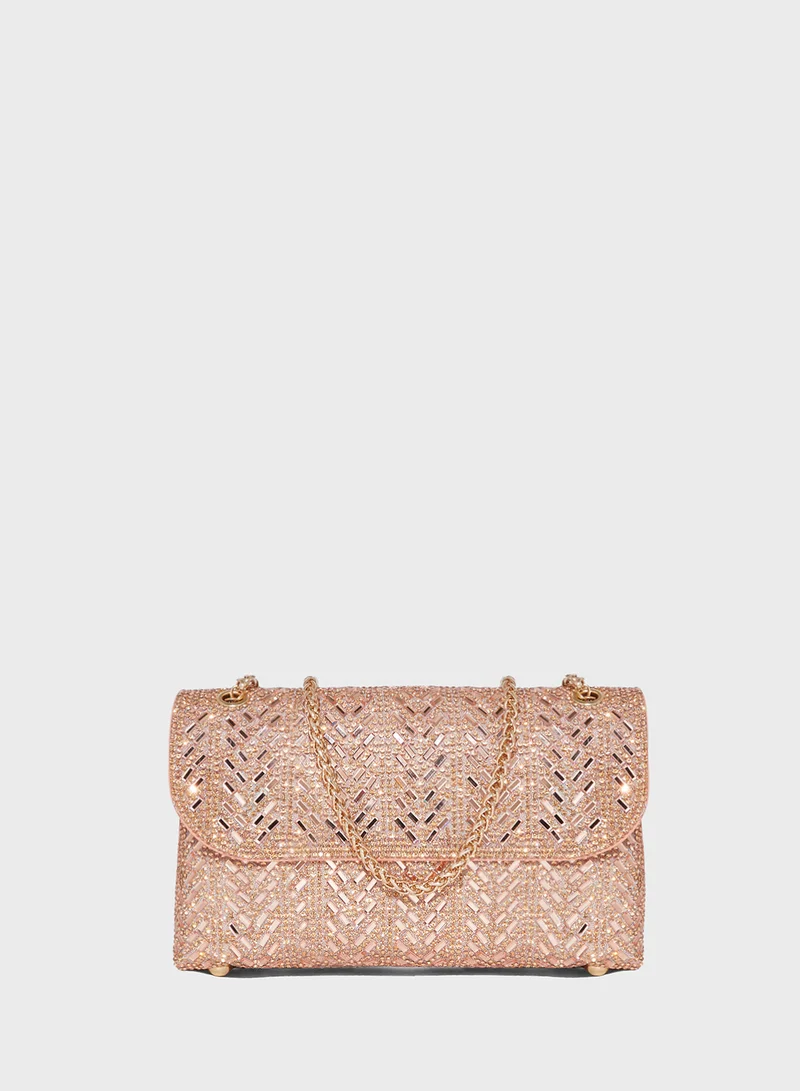 ايلا ليمتد اديشن Aztec Design Embellished Clutch Bag