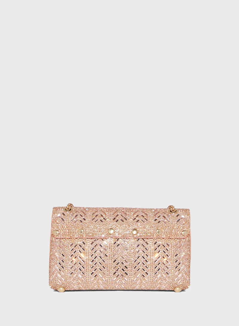 ايلا ليمتد اديشن Aztec Design Embellished Clutch Bag