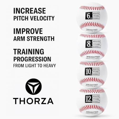 Thorza Weighted Baseballs for Pitching & Throwing Training - Velocity Building Balls for Hitting Practice & Strength Development - Youth to Pro, (6-12 Oz.) - Set of 4 - Image 3