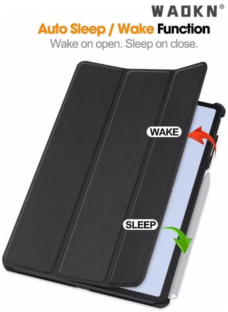 IAF For Huawei Matepad Air 11.5 inch Case, Tri-Fold Smart Tablet Case, Multi- Viewing Angles Stand Hard Shell Folio Case Cover with Auto Wake Sleep for Huawei Matepad Air 2023 Black - Image 3