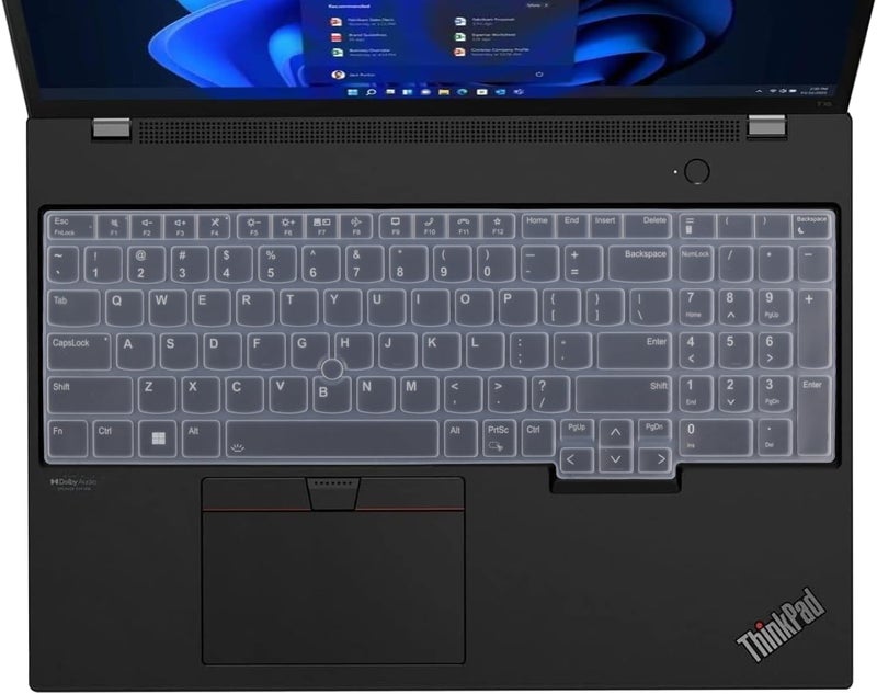 OJOS Keyboard Cover for Lenovo Thinkpad E15 Gen 4 3 2 1, L15 Gen 3 2 1, T15 Gen 2, P15S P52 P52S P72 P53 P73 P15v Gen 3 2 1, Thinkpad T590 E580 E590 E595 T570 T580 Keyboard Skin Protector - Clear - Image 3