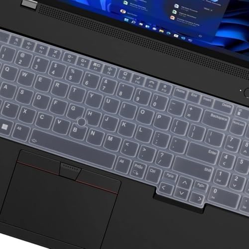 OJOS Keyboard Cover for Lenovo Thinkpad E15 Gen 4 3 2 1, L15 Gen 3 2 1, T15 Gen 2, P15S P52 P52S P72 P53 P73 P15v Gen 3 2 1, Thinkpad T590 E580 E590 E595 T570 T580 Keyboard Skin Protector - Clear - Image 4