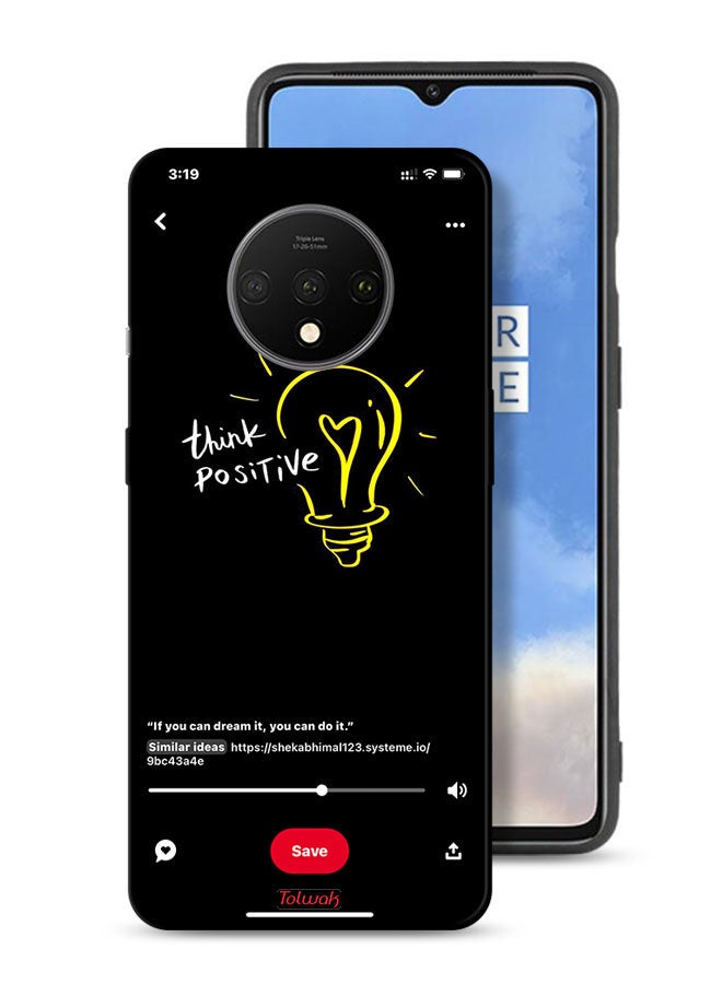 Tolwak OnePlus 7T Protective Case Cover Think Positive - Image 1
