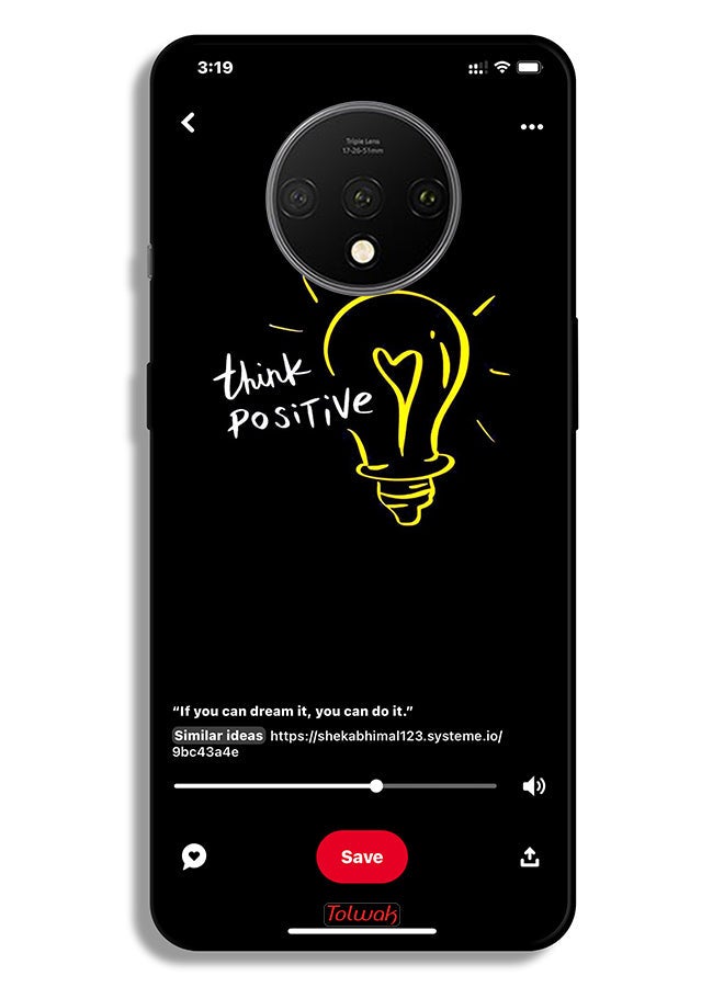Tolwak OnePlus 7T Protective Case Cover Think Positive - Image 2