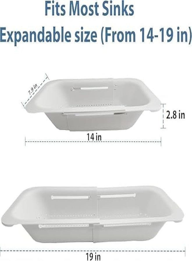 Vroxy Over The Sink Strainer Basket, Strainers Basket Over The Sink Colander Collapsible Colander Extendable Plastic Fruit Vegetable Strainer Drainer Basket (1Pcs) - Image 3