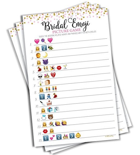 All-Ewired-Up All-Ewired-Up Bridal Shower Emoji Picture Game (50-sheets)  - Image 1