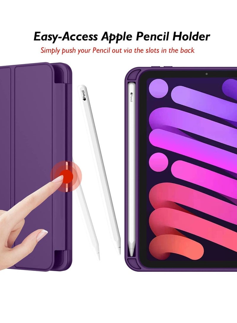 ELTRAZONE NEW Smart Case with Pencil Holder for iPad Mini 7 – Trifold Stand, Soft TPU Back, Auto Wake/Sleep, Dust Proof & Anti-Fingerprint, Heavy Duty Protection – Sleek, Durable Case for iPad Mini 7 - Image 2