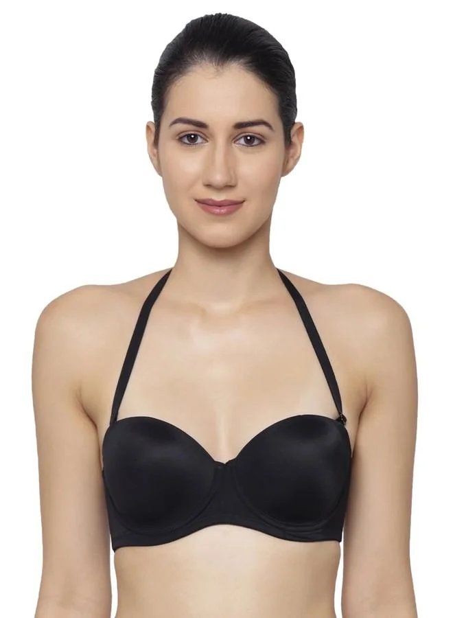 ترايامف Triumph T-Shirt Bra for Women Wired Padded Multiway Lingerie Detachable Straps Seamless Women Everyday Bra Moulded Microfibre Support Invisible Underwire Balconette Black 38B Pack of 1