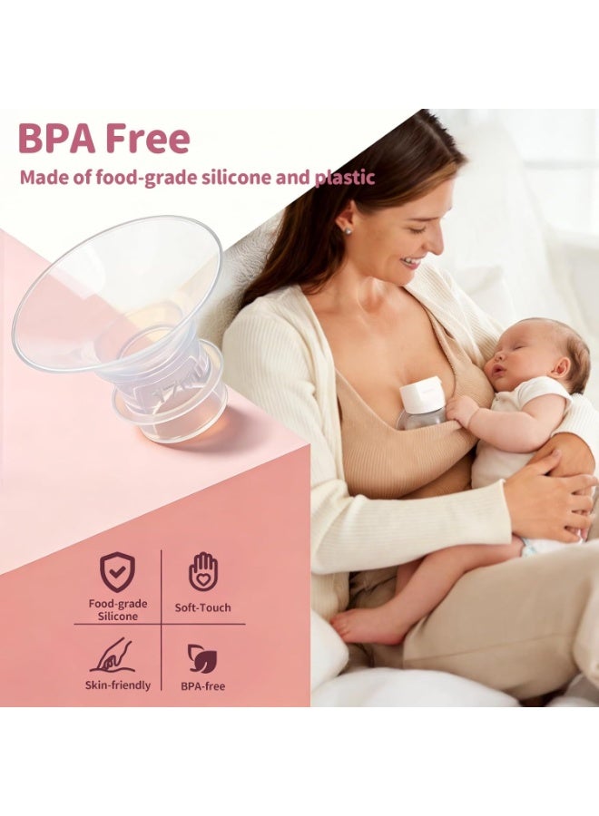 Gonice 5pcs Flange Inserts 13/15/17/19/21mm with Medela/Spectra/Willow/TSRETE/Momcozy S9/S12/S9Pro/S12Pro Breastpump 24mm Shields, Reduce 24mm Nipple Tunnel Down to Correct Size, Pump Parts Replace - Image 3