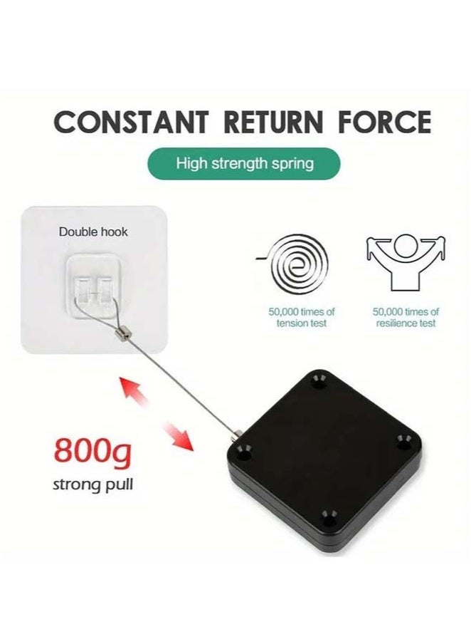 New Generation Automatic Sensor Door Closer Automatic Door Closer With Pull Cord Type Door Closer Punch-Free Installation Adjustable Strength For Doors In Hotel Restaurant Office  - Image 2