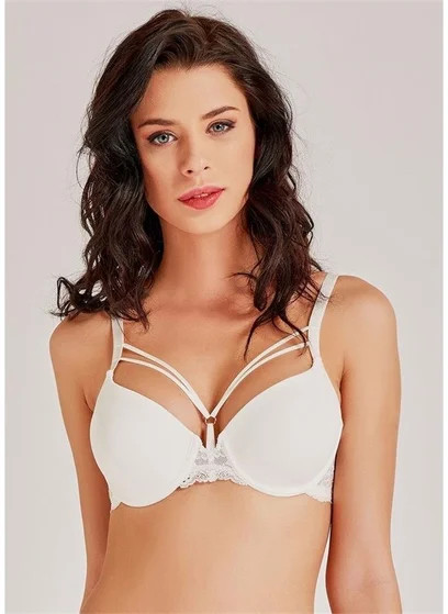 ماجيك فورم 2589 Lace and Threaded Sponge Bra - Ecru