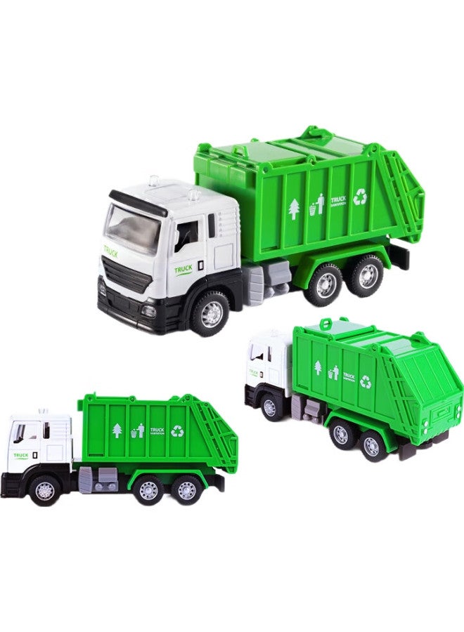 Xst Children'S Toy Car, Large Alloy Sanitation Garbage Truck, Realistic City Engineering Cleaning Vehicle, Birthday Gift For Boys - Image 3