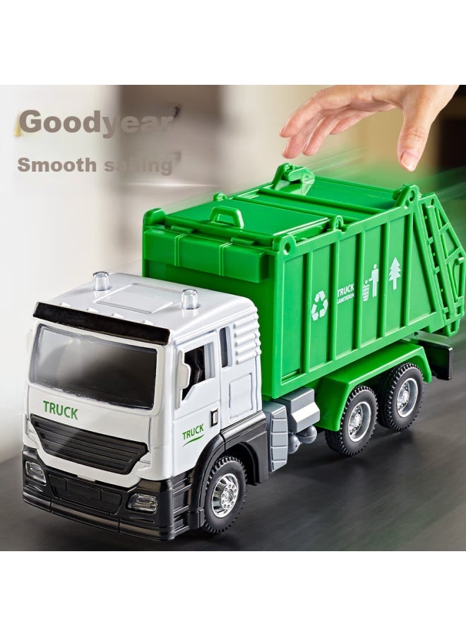 Xst Children's Toy Car, Large Alloy Sanitation Garbage Truck, Realistic City Engineering Cleaning Vehicle, Birthday Gift For Boys - Image 3