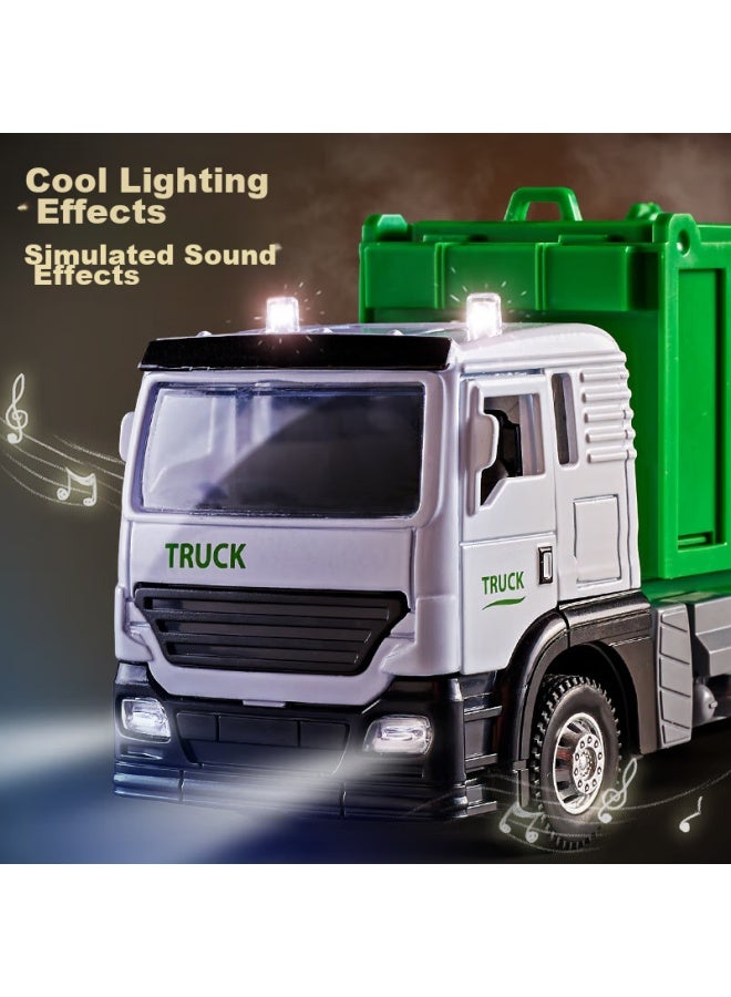 Xst Children's Toy Car, Large Alloy Sanitation Garbage Truck, Realistic City Engineering Cleaning Vehicle, Birthday Gift For Boys - Image 4