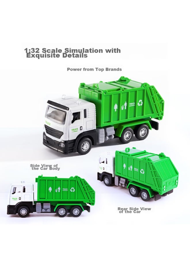 Xst Children's Toy Car, Large Alloy Sanitation Garbage Truck, Realistic City Engineering Cleaning Vehicle, Birthday Gift For Boys - Image 2