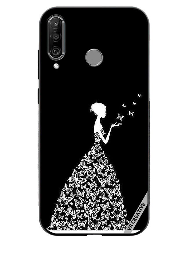 VR CREATIVE Protective Case Cover For Huawei P30 Lite Girl In Butterfly Dress Design Multicolour  - Image 1