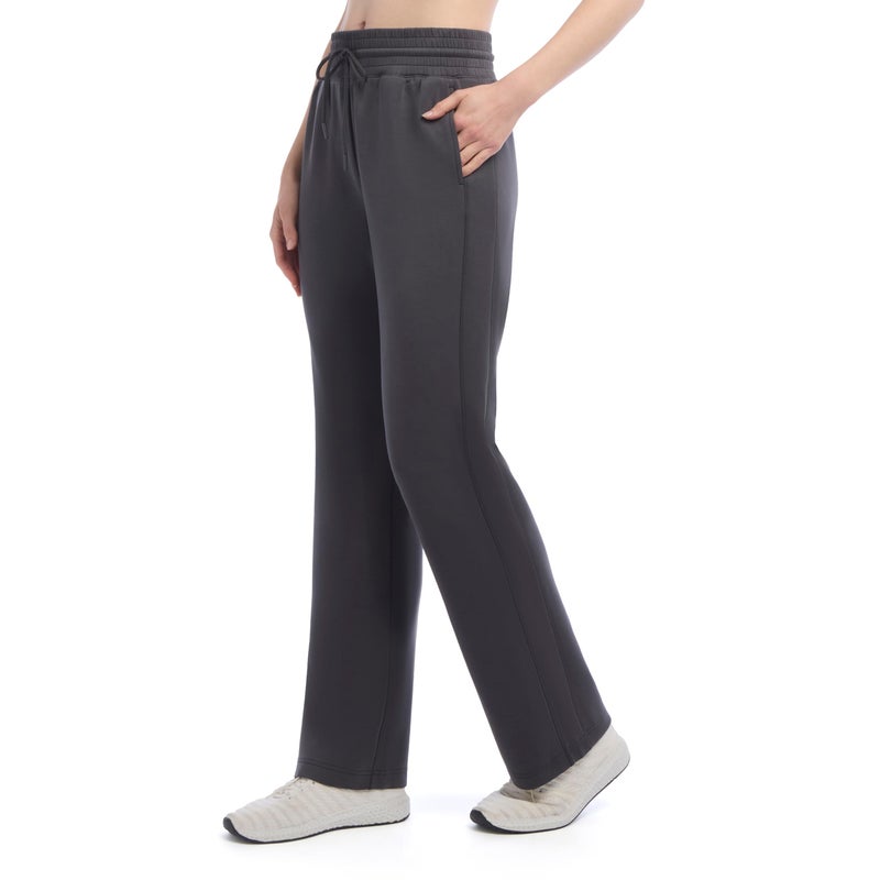 Danskin Women's Sandwashed Straight Leg Sweatpants, Black Salt, X-Large - Image 2