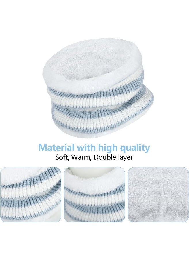 4 Pcs Kids Winter Beanie Hat Scarf Gloves Set - Thick Fluffy Warm Accessories for 2-8 Years Old Boys and Girls - Toddler Cold Weather Gear - Image 4