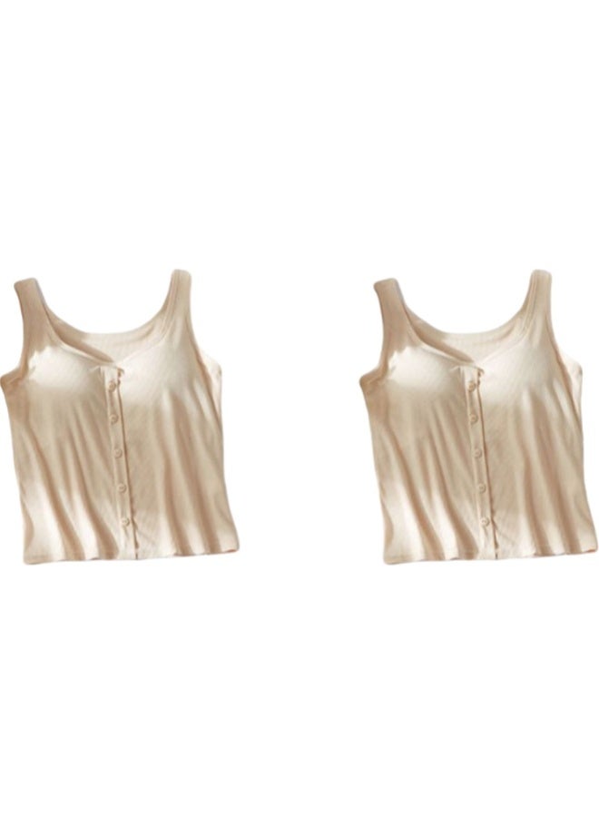 KUYING New Comfortable Skin Friendly Breathable And Slim Fit Vest Set Of 2  - Image 1