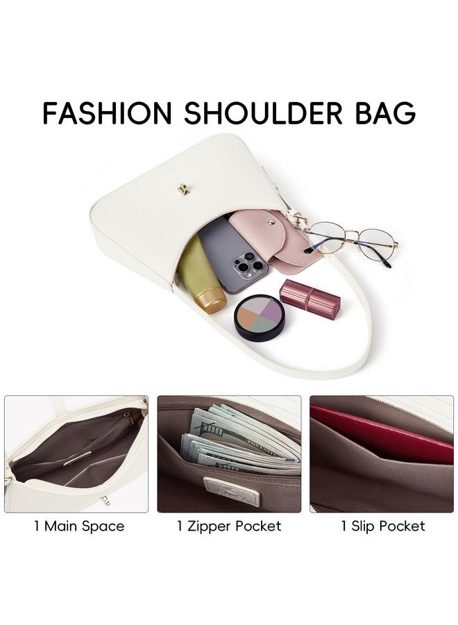 CLUCI Shoulder Bag for Women, Purses for Women, Handbag Hobo Bags Vegan Leather Crossbody Purse with Adjustable Strap White - Image 4