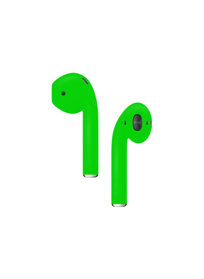 CAVIAR - Customized Airpods 2nd Generation Automotive Grade Scratch Resistant Neon Green Matte - Image 1